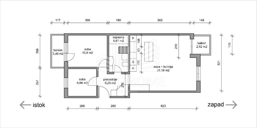 Apartment - Trešnjevka - Jug 66m2