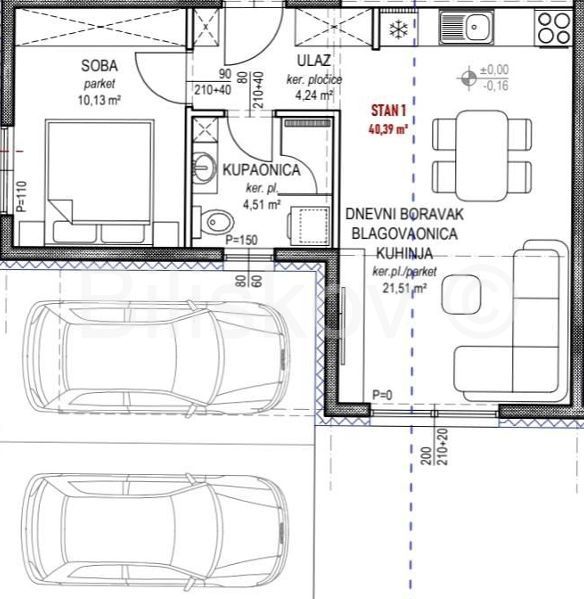 Apartment - Rudeš, Zagreb 45.69m2