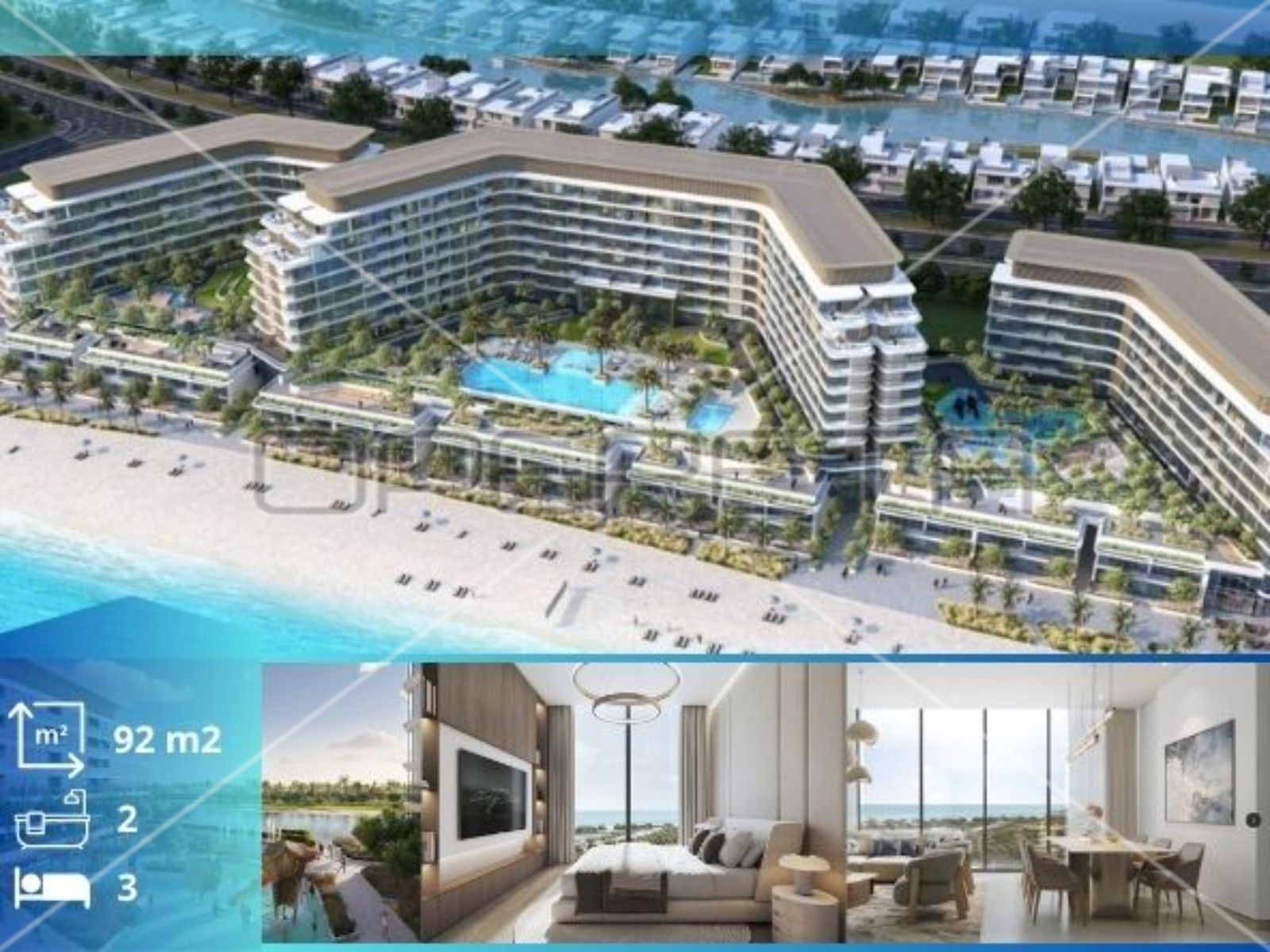 Apartment - Siniya Island, Dubai, Dubai, Dubai 92m2