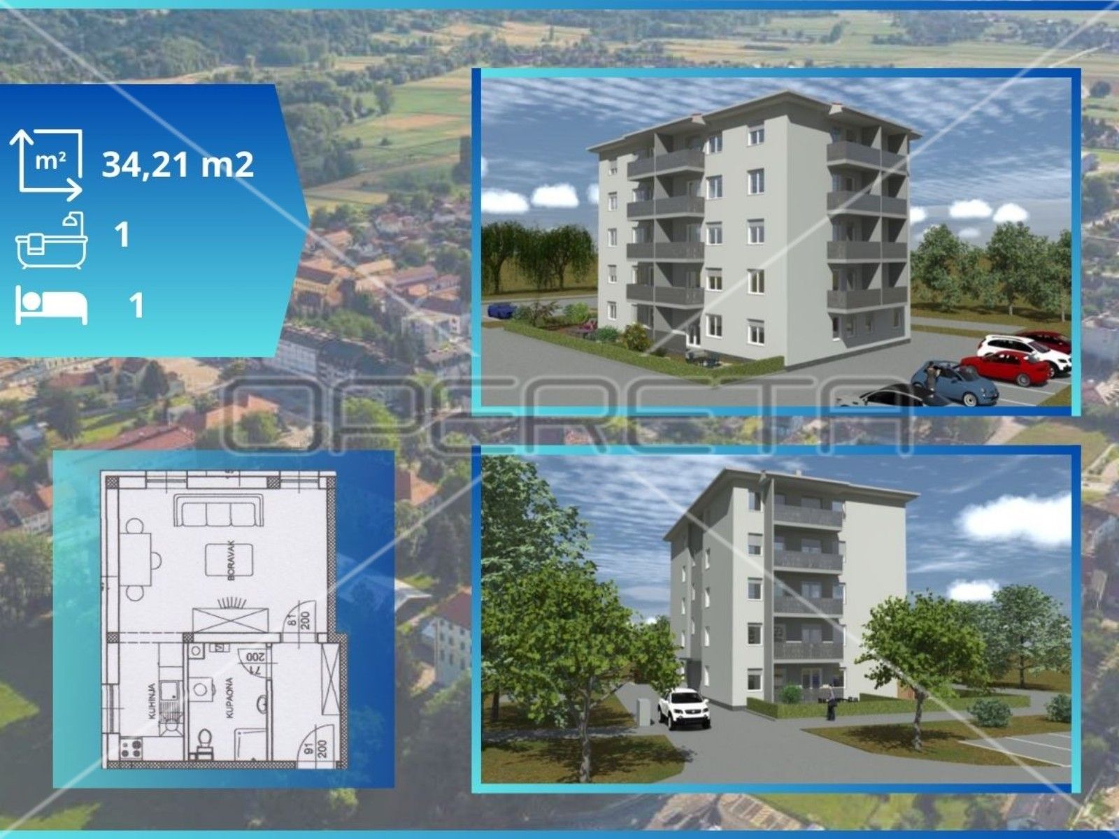 Apartment - Ulica Augosta Šenoe, Ludbreg, Ludbreg, Ludbreg 34.21m2