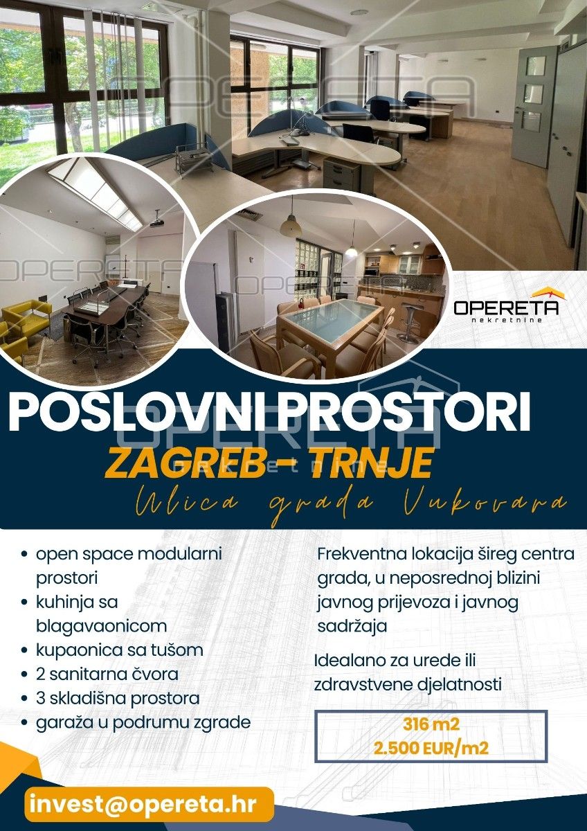 Poslovni Prostor, - Ulica grada Vukovara, Trnje, Zagreb ,316m2