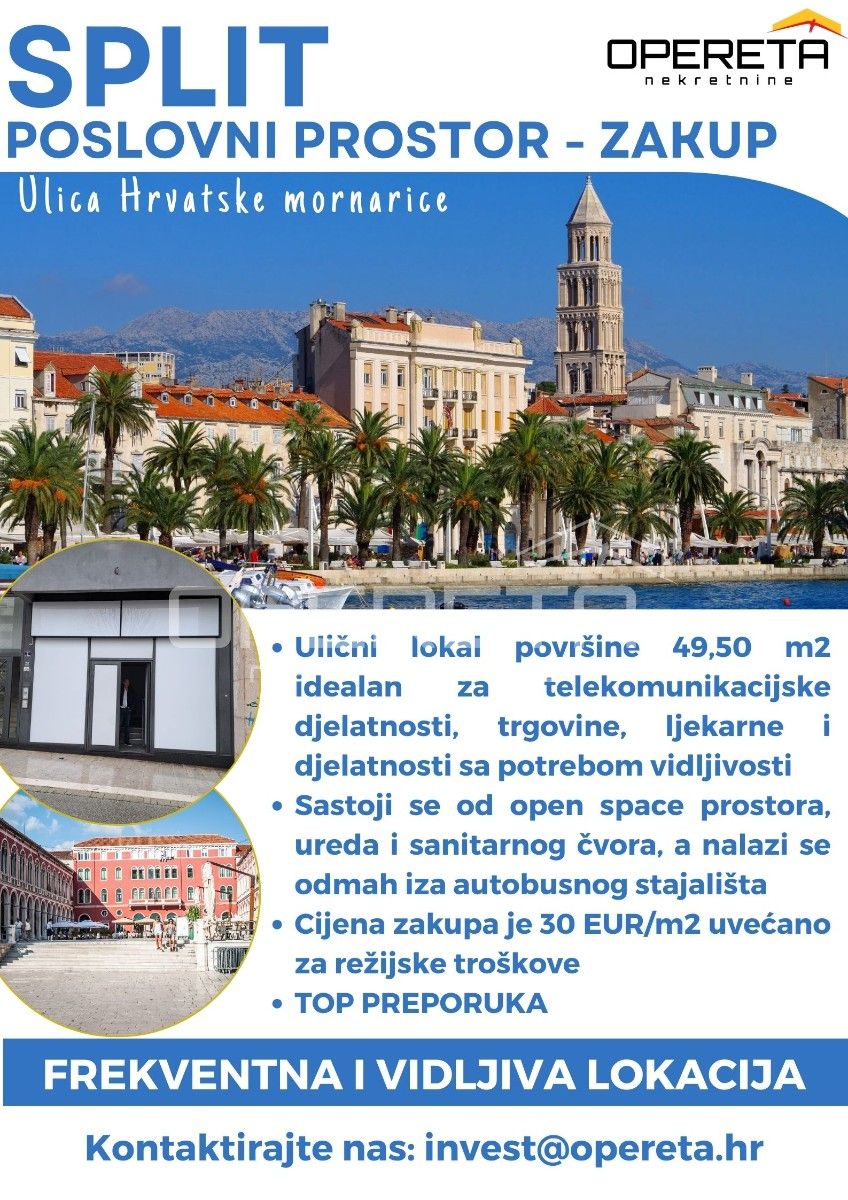 Commercial Space, - Hrvatske mornarice, Split, Split ,49.5m2